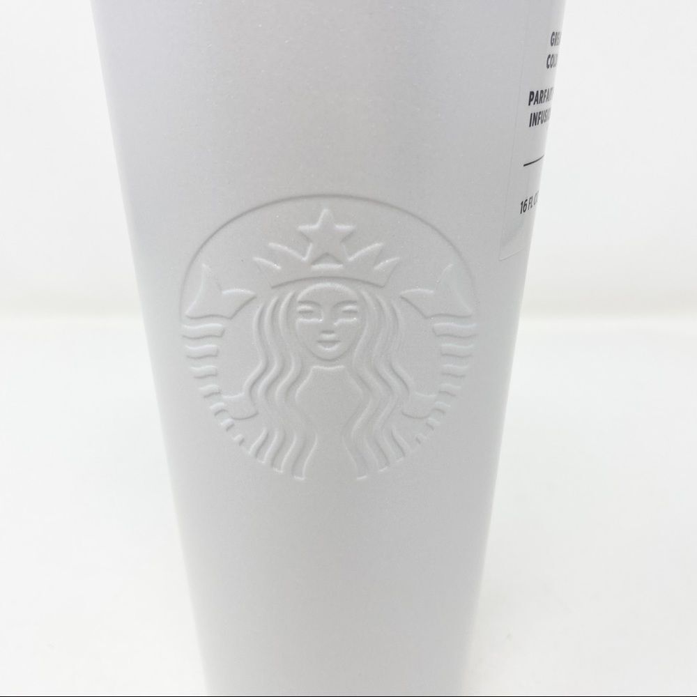 STARBUCKS WEDDING Pearl White Shimmer Stainless‎ Steel Cold Brew Tumbler - Picture 9 of 11
